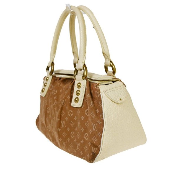LOUIS VUITTON Trapeze PM Hand Bag Monogram Mini Lin Canvas Camel M40059 38YD108 - Picture 10 of 15